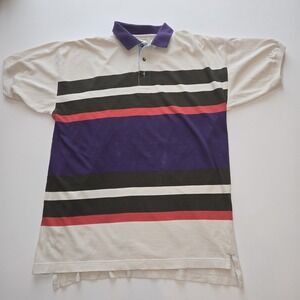Field Gear Polo Shirt XLT Tall Vintage 90s Made in Korea 100% Cotton Multi Color